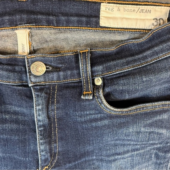 Rag & Bone Dark Blue Skinny Jeans Women's Size 30 - Picture 2 of 8